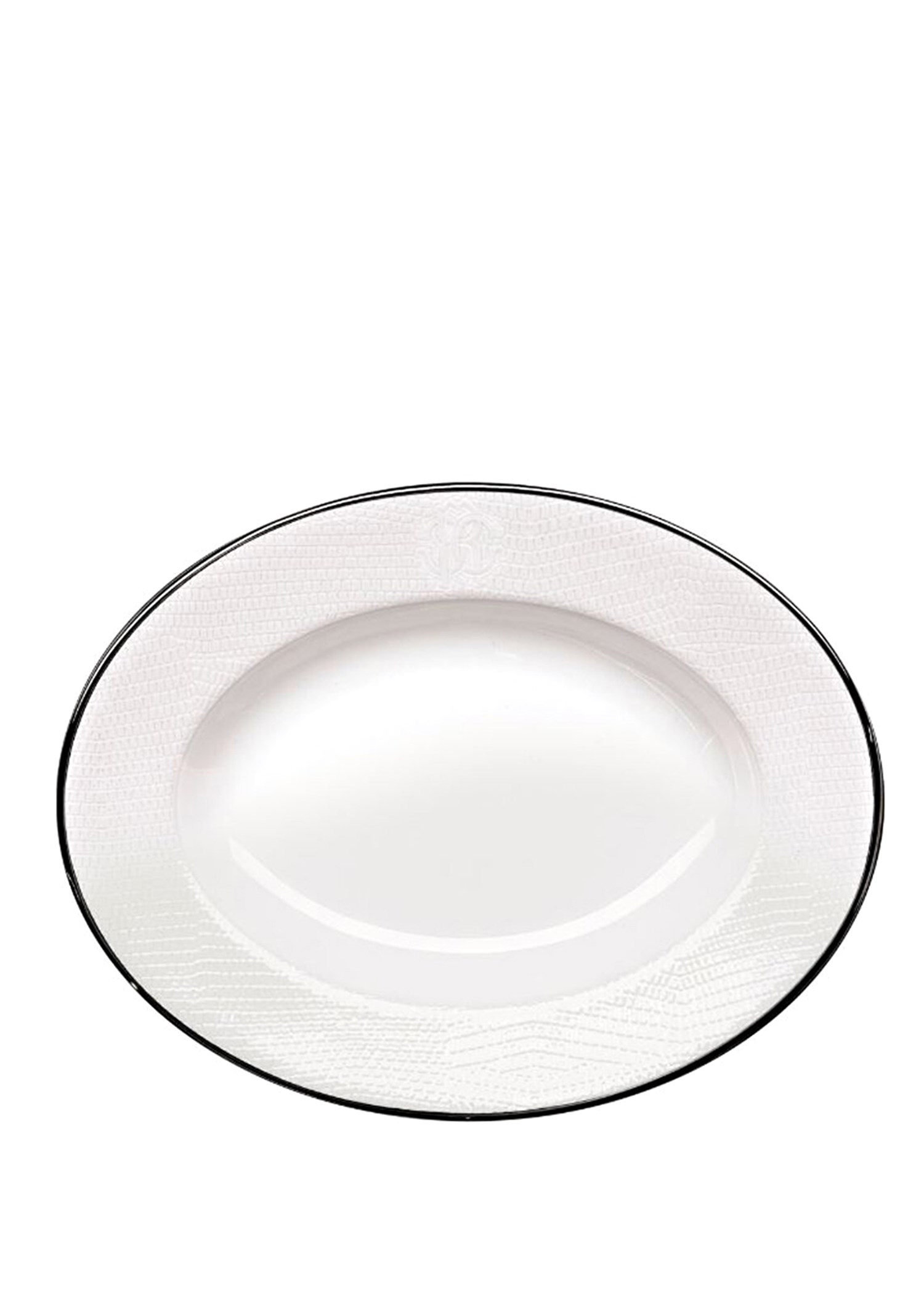 ROBERTO CAVALLI LIZZARD PLATIN - OVAL SERVIS / MEZE TABAGI, 23 CM