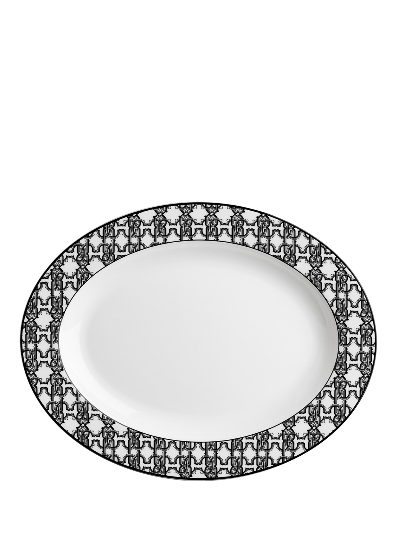 ROBERTO CAVALLI MONOGRAM BLACK - OVAL SERVIS TABAGI, 36 CM