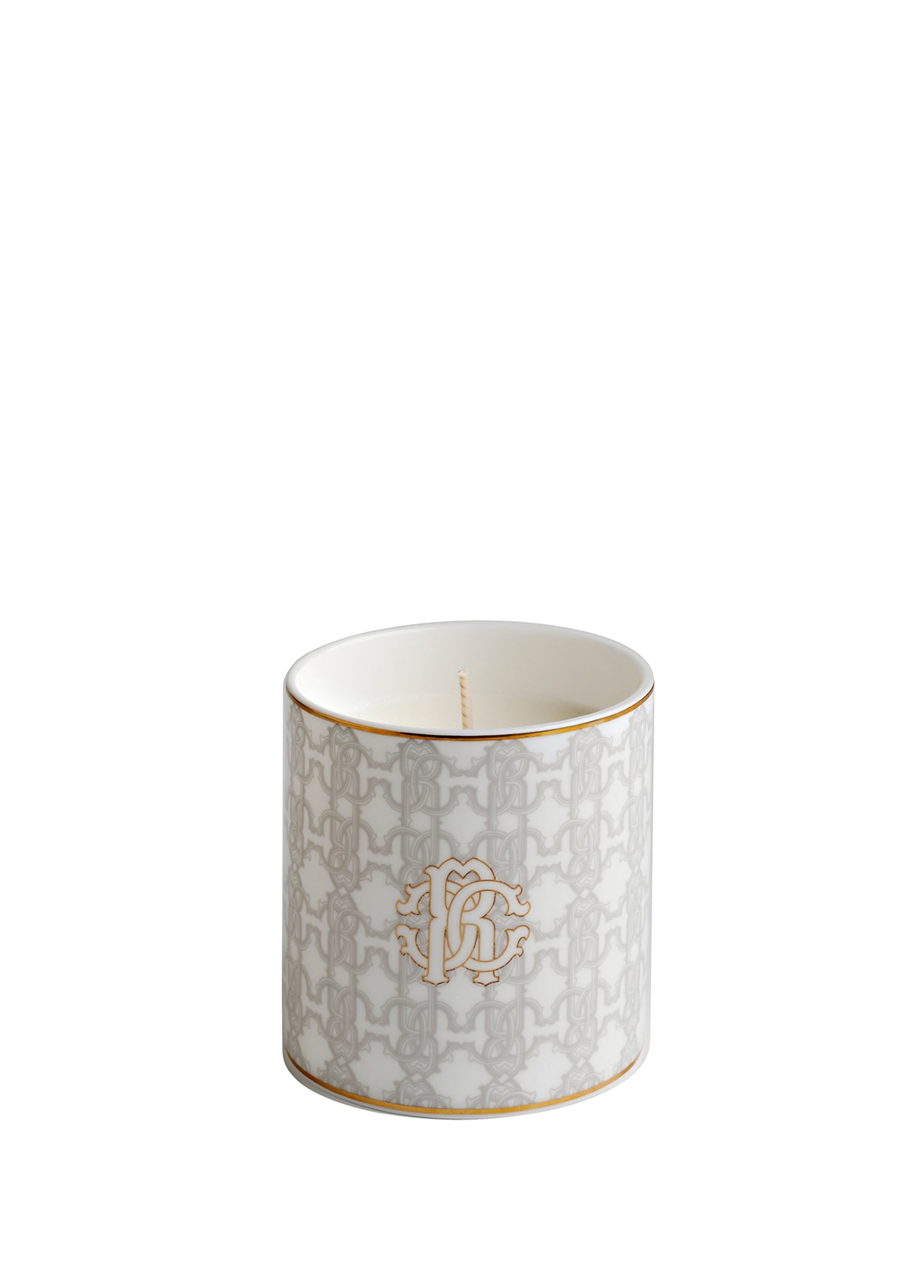 ROBERTO CAVALLI MONOGRAM GOLD - KOKULU MUM, BEYAZ, 8,5x9 CM