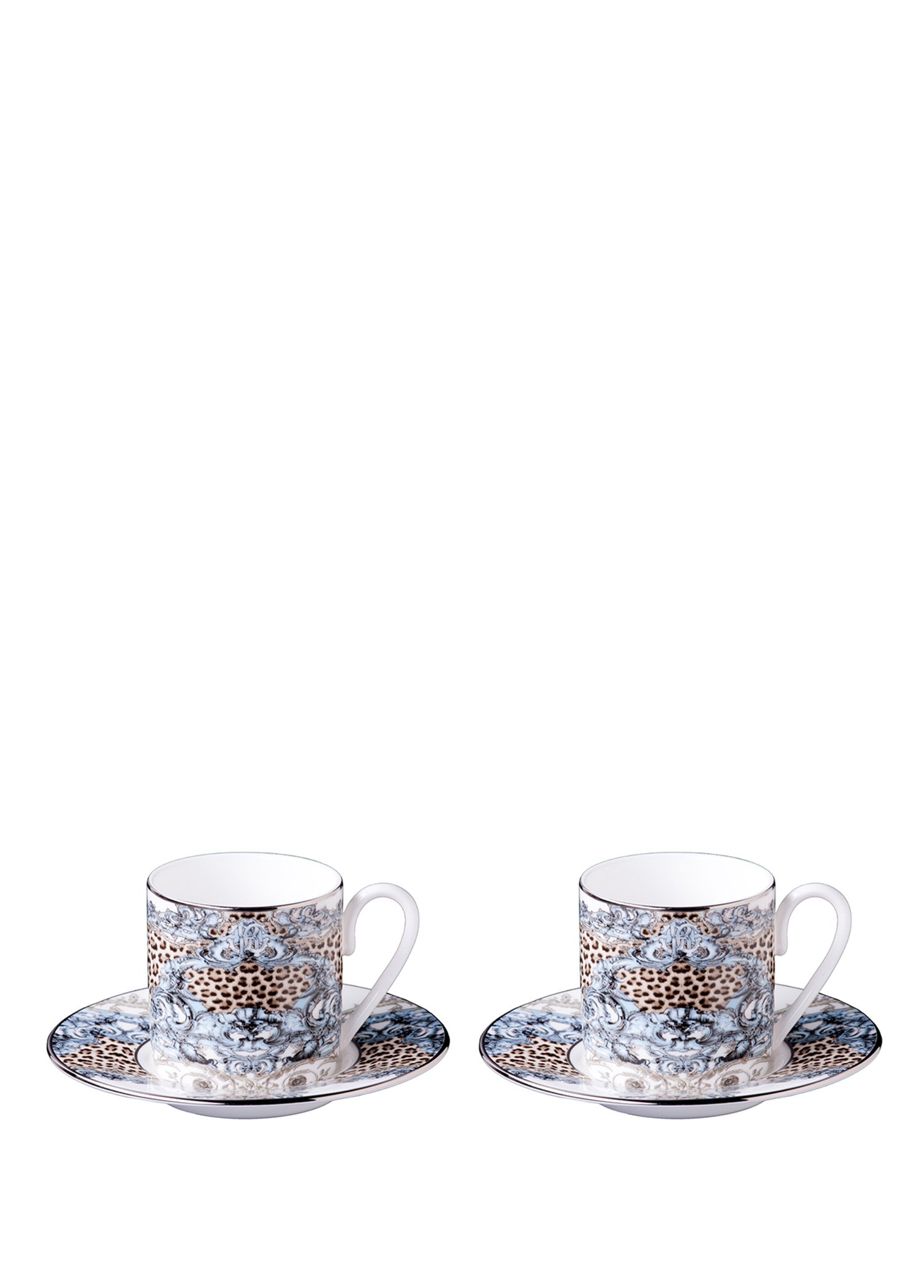 ROBERTO CAVALLI PALAZZO PITTI - 2 KISILIK TURK KAHVESI FINCAN VE TABAGI, 0,12 L, 4 PARCA
