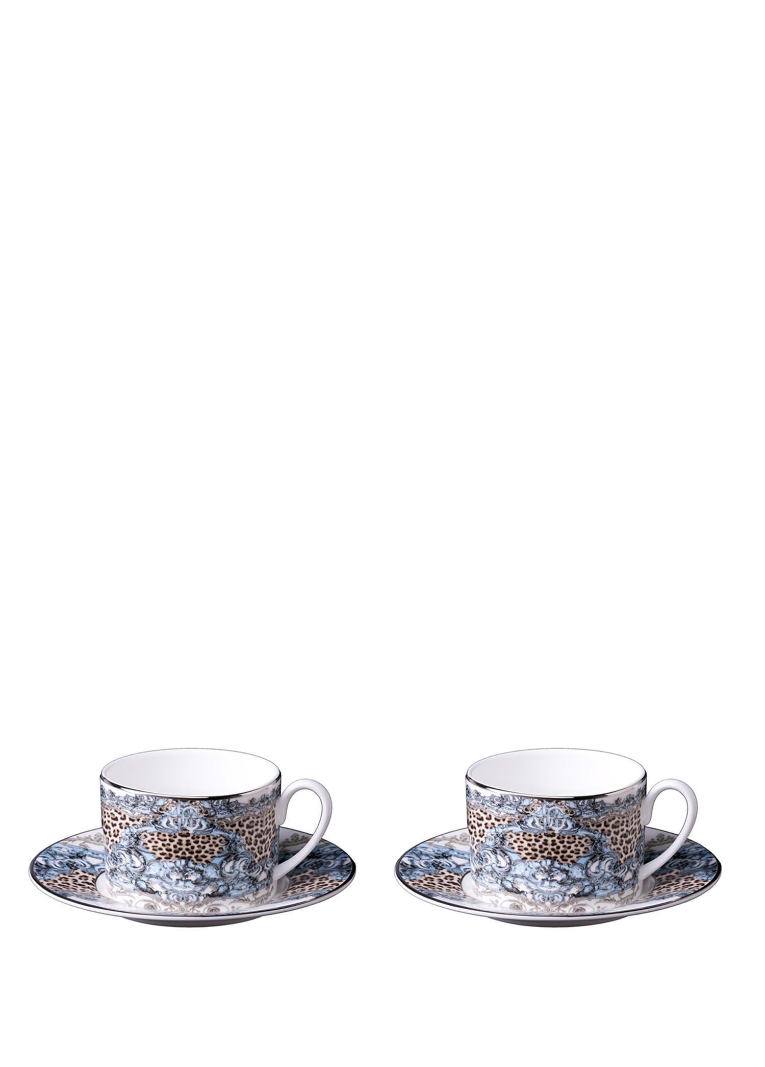 ROBERTO CAVALLI PALAZZO PITTI - 2 KISILIK KAHVE/CAY FINCAN VE TABAGI, 0,22 L, 4 PARCA