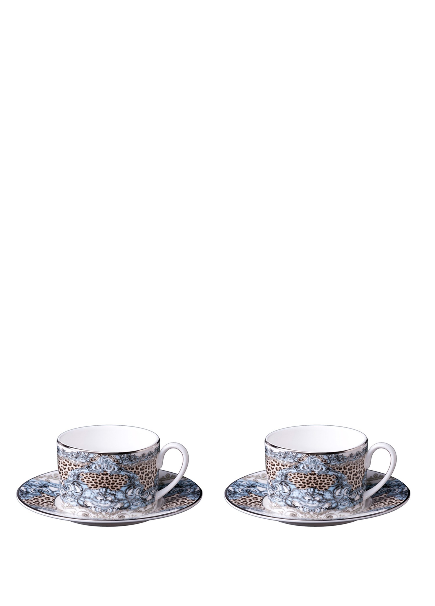 ROBERTO CAVALLI PALAZZO PITTI - 2 KISILIK KAHVE/CAY FINCAN VE TABAGI, 0,22 L, 4 PARCA