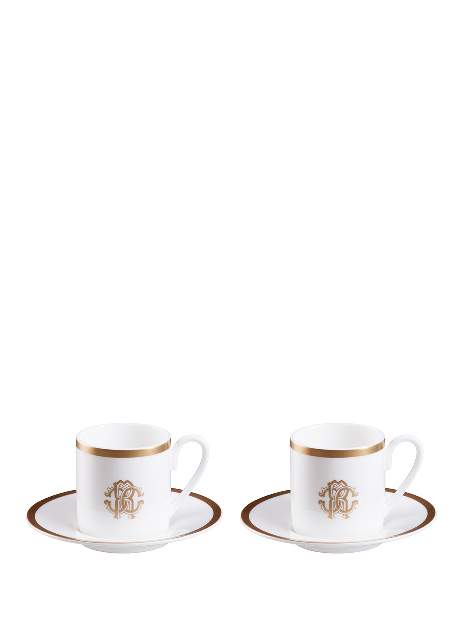 ROBERTO CAVALLI SILK GOLD - 2 KISILIK TURK KAHVESI FINCAN VE TABAGI, 0,12 L, 4 PARCA