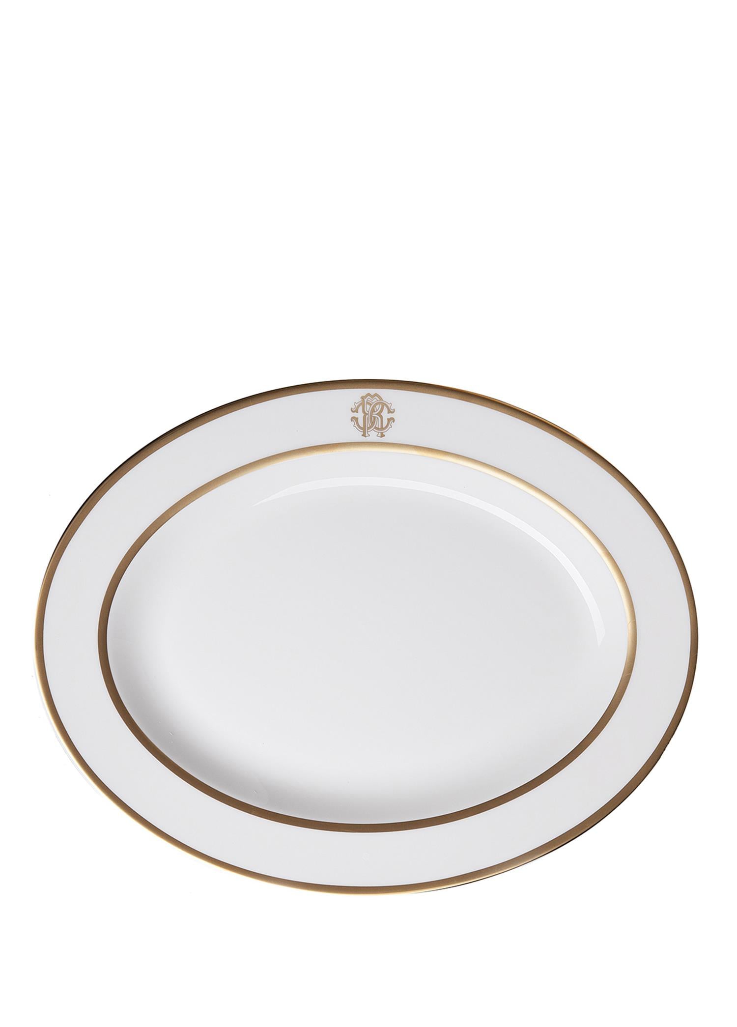 ROBERTO CAVALLI SILK GOLD - OVAL SERVIS TABAGI, 36 CM