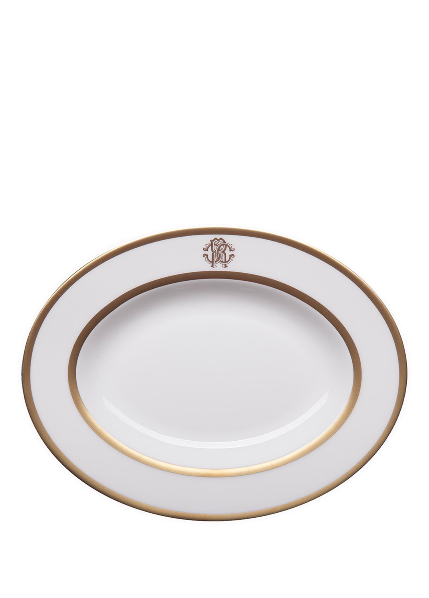 ROBERTO CAVALLI SILK GOLD - OVAL SERVIS / MEZE TABAGI, 23 CM