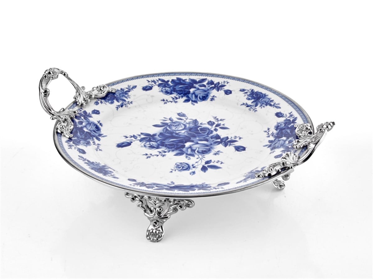 ROSE BLUE YUVARLAK TABAK 30,5 CM (10)