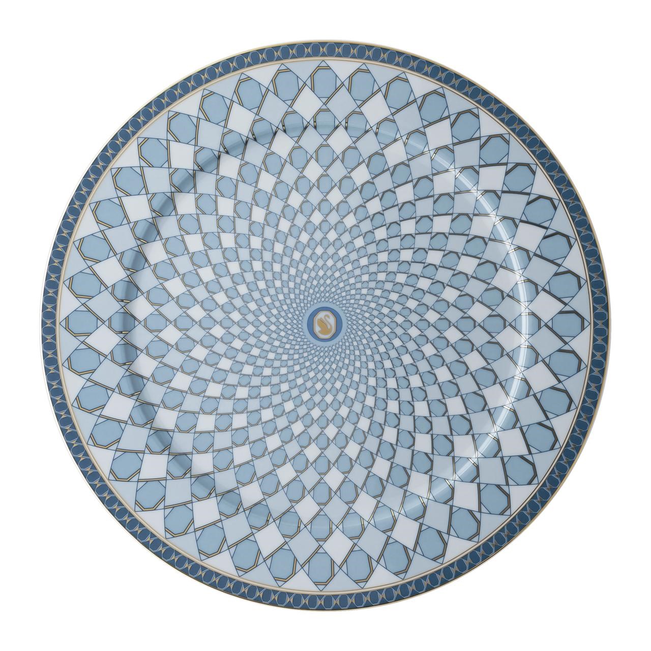 ROSENTHAL X SWAROVSKI SIGNUM AZURE - SERVIS TABAGI, MAVI, 33 CM