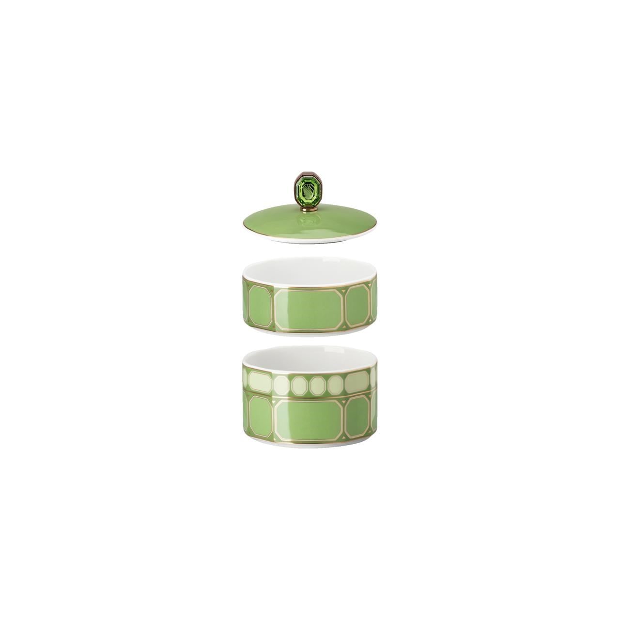 ROSENTHAL X SWAROVSKI SIGNUM FERN - 3 PARCA KAPAKLI KUTU, 8 CM