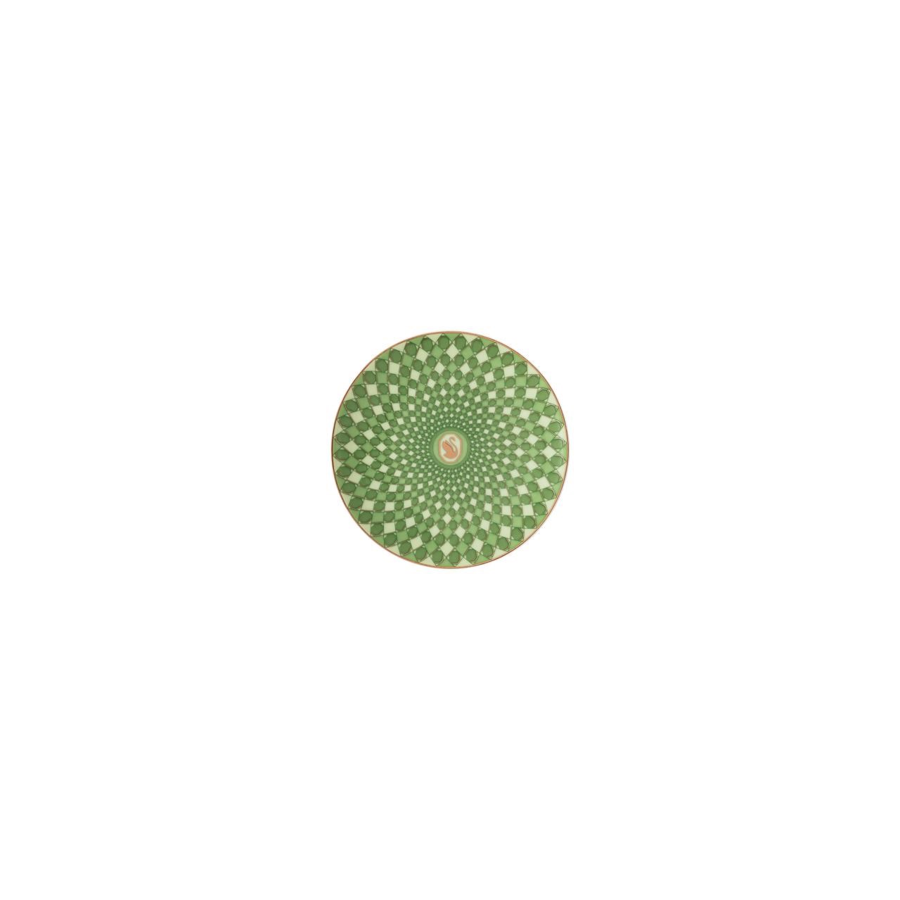 ROSENTHAL X SWAROVSKI SIGNUM FERN - EKMEK TABAGI, YESIL, 10 CM