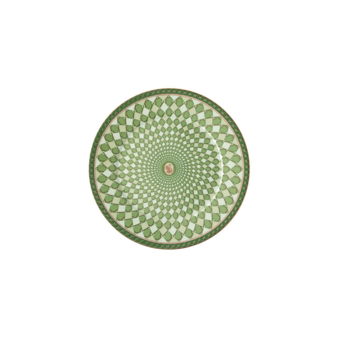 ROSENTHAL X SWAROVSKI SIGNUM FERN - EKMEK TABAGI, YESIL, 18 CM