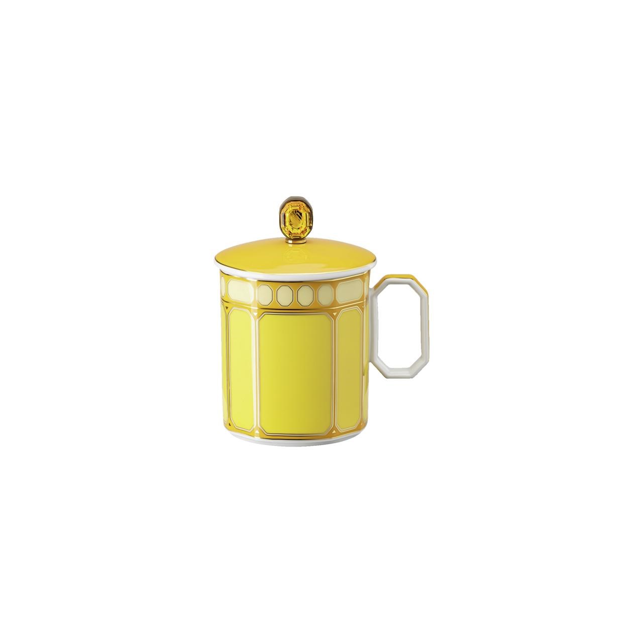 ROSENTHAL X SWAROVSKI SIGNUM JONQUIL -KAPAKLI KUPA, SARI, 0,39 L