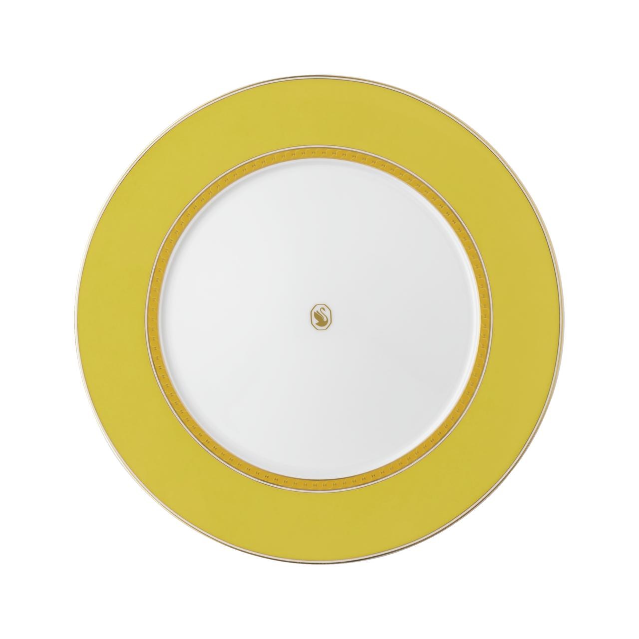 ROSENTHAL X SWAROVSKI SIGNUM JONQUIL -YEMEK TABAGI, SARI, 29 CM