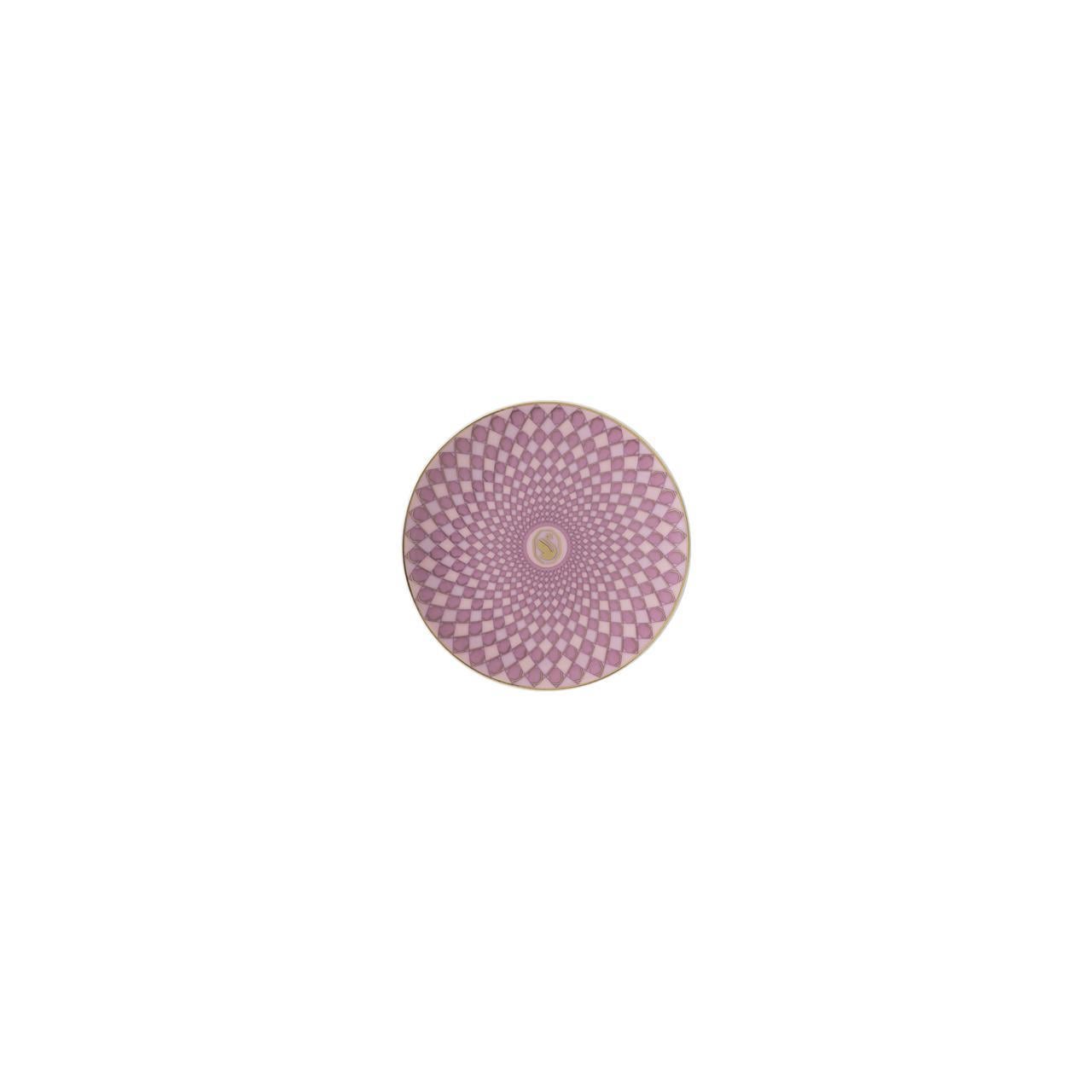 ROSENTHAL X SWAROVSKI SIGNUM ROSE - EKMEK TABAGI, PEMBE, 10 CM