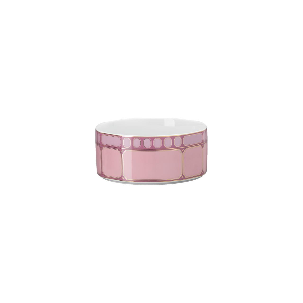 ROSENTHAL X SWAROVSKI SIGNUM ROSE - KOMP./SALATA KASESI, PEMBE, 14 CM