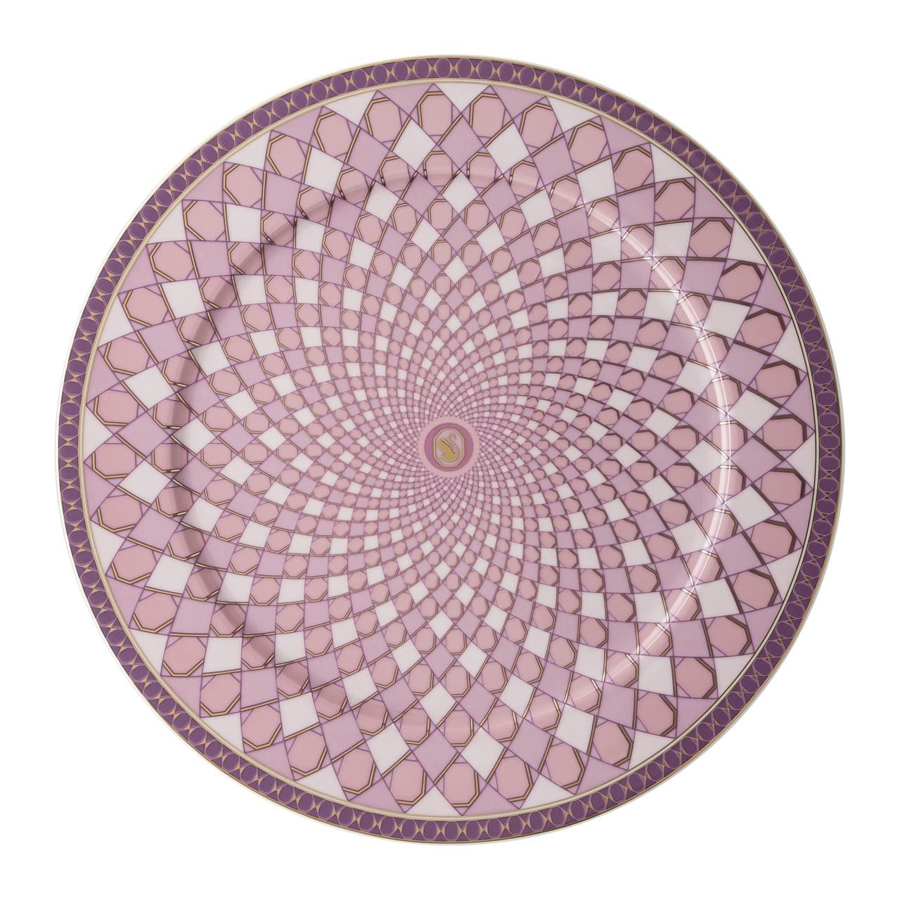 ROSENTHAL X SWAROVSKI SIGNUM ROSE - SERVIS TABAGI, PEMBE, 33 CM