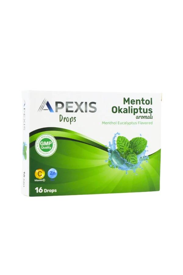 Apexis Drops Mentol Okaliptus Aromalı Pastil 16'lı