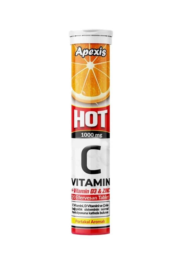 Apexis Vitamin C+ Çinko Hot Efervesan Tablet 20'li