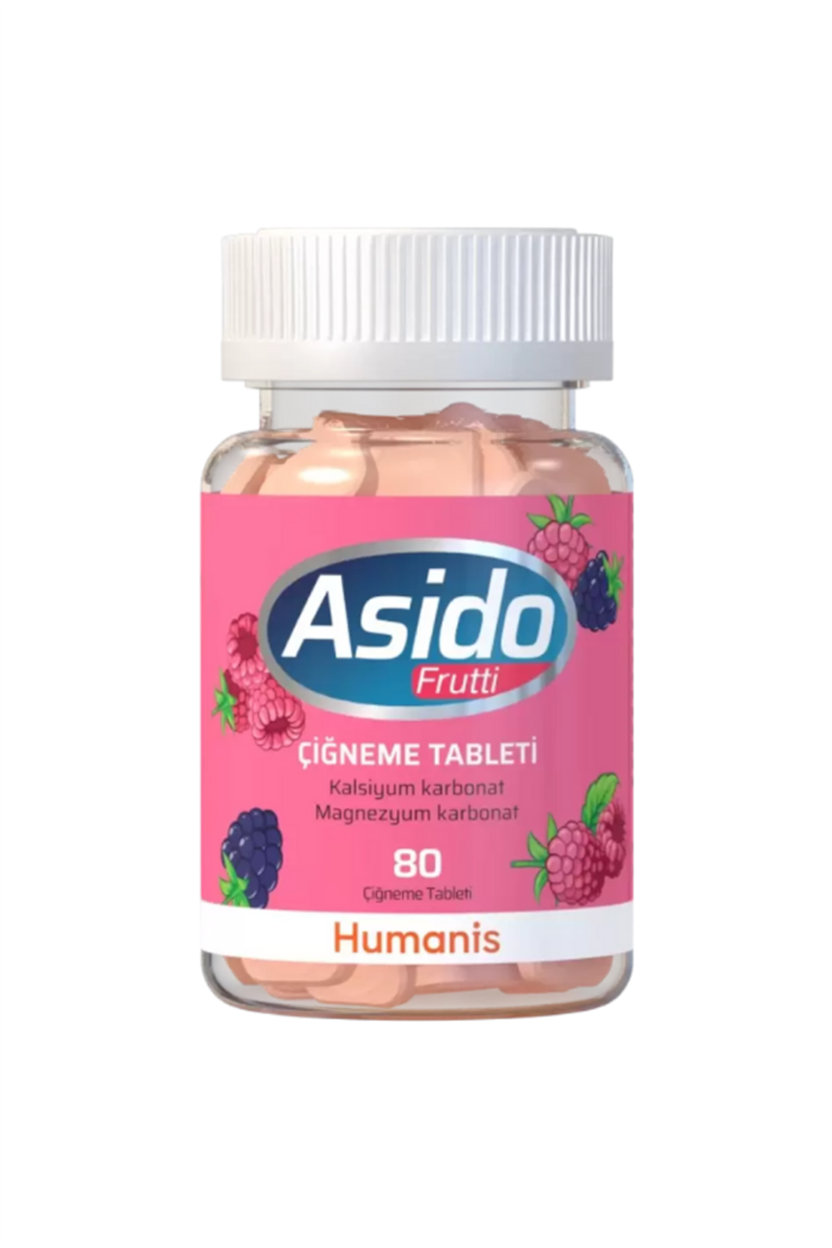 Asido Frutti Mide Asidine Karşı 80 Çiğneme Tableti