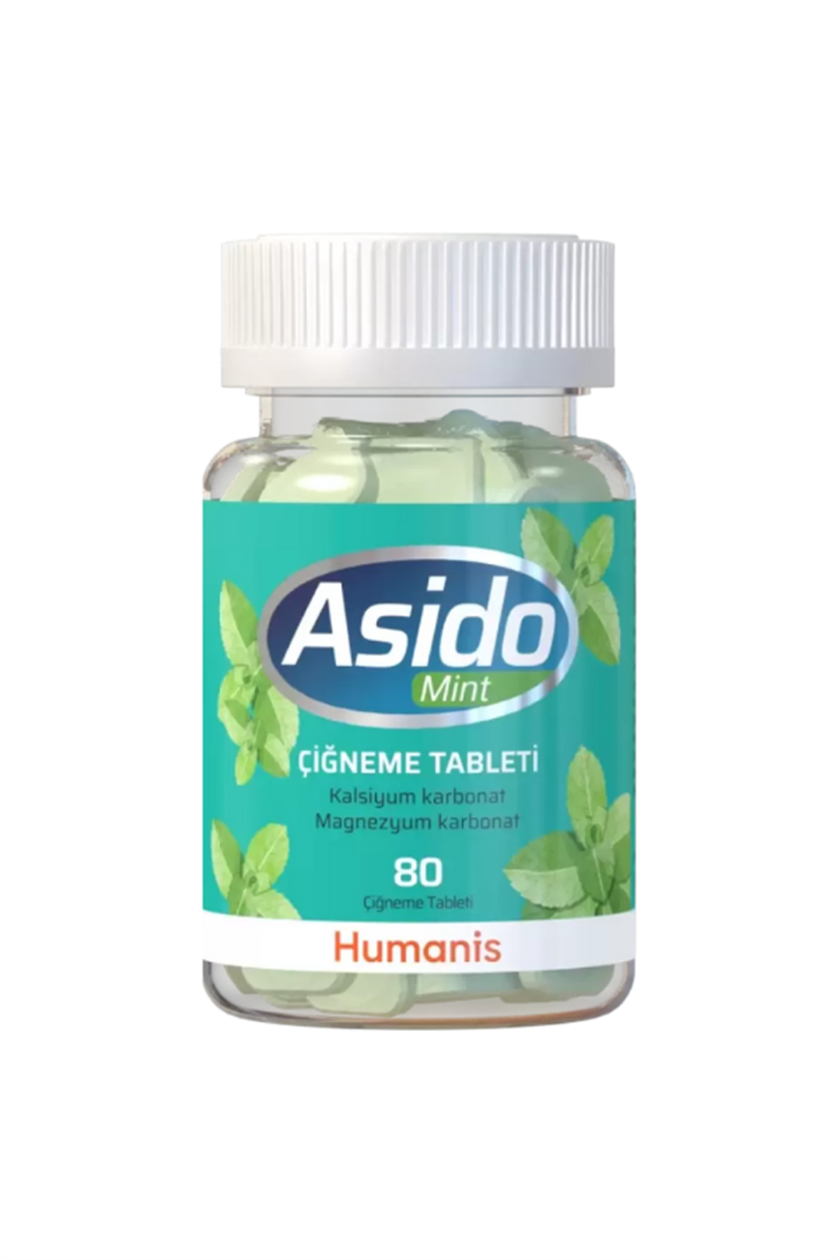 Asido Mint Mide Asidine Karşı 80 Çiğneme Tableti