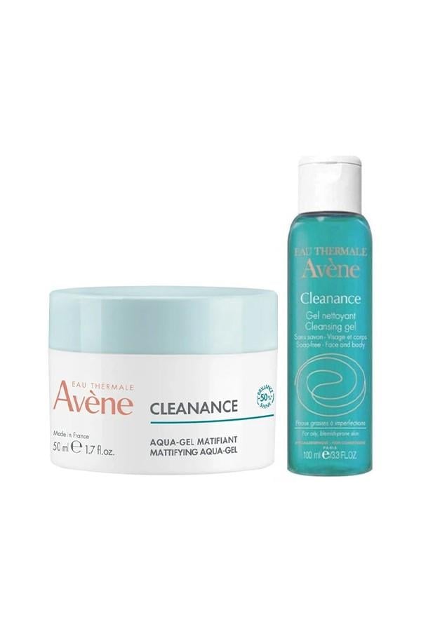Avène Cleanance Matlaştırıcı 50 ml + Karma ve Yağlı Ciltler İçin Temizleme Jeli 100 ml