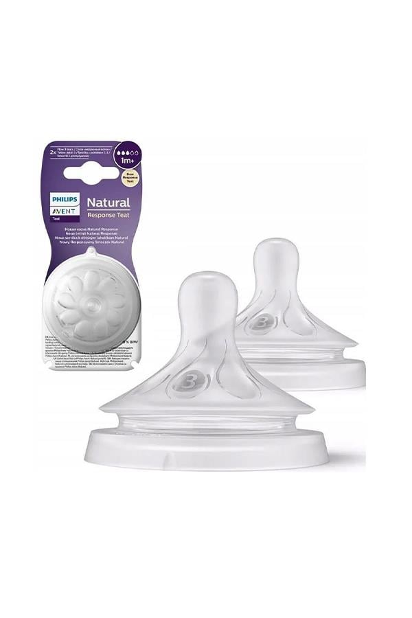Avent Natural Response Biberon Emziği 3 Numara 1+ Ay 2'li