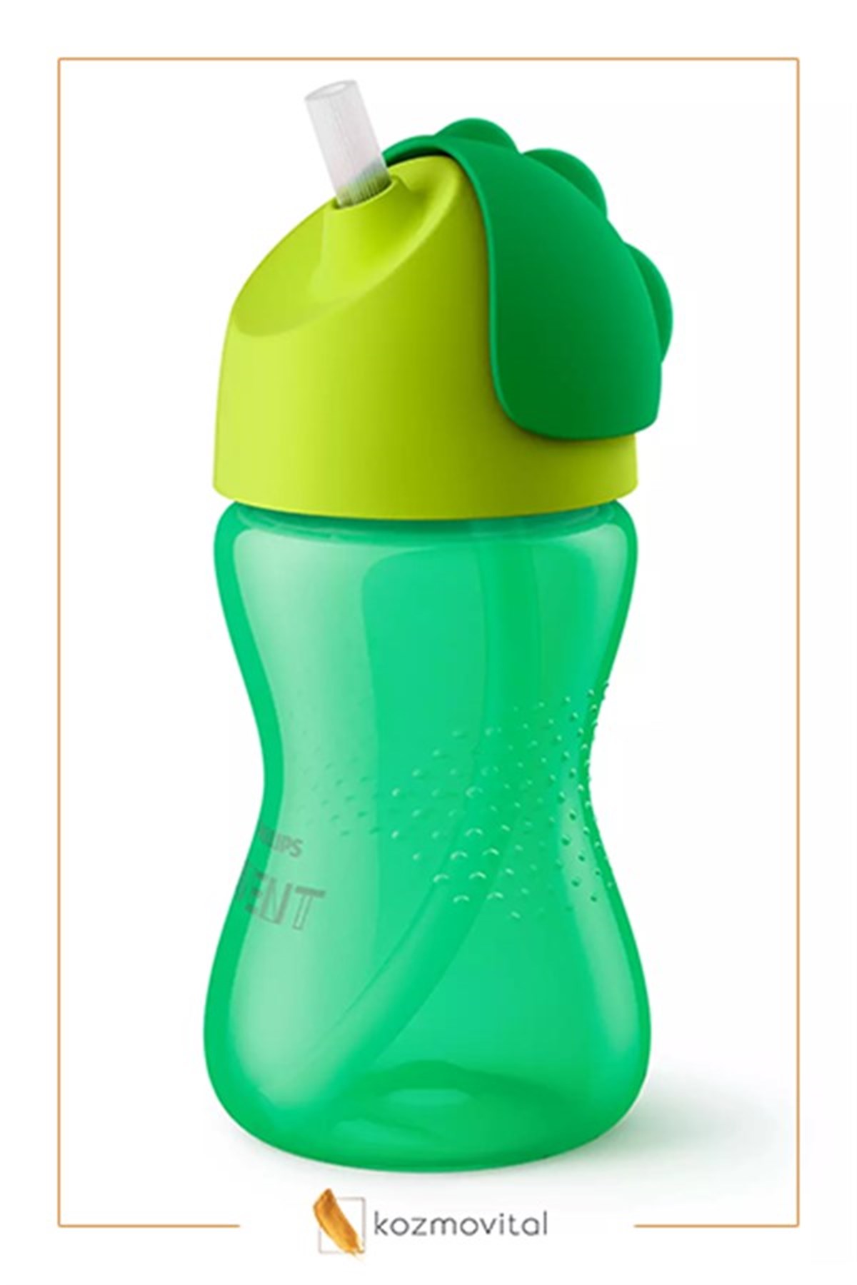 Avent SCF798/01 Desenli Pipetli Bardak 300 ml - Erkek Yeşil