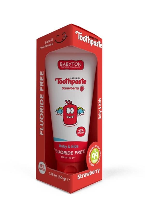 Babyton Organik Doğal Çilek Aromalı Diş Macunu 50 gr