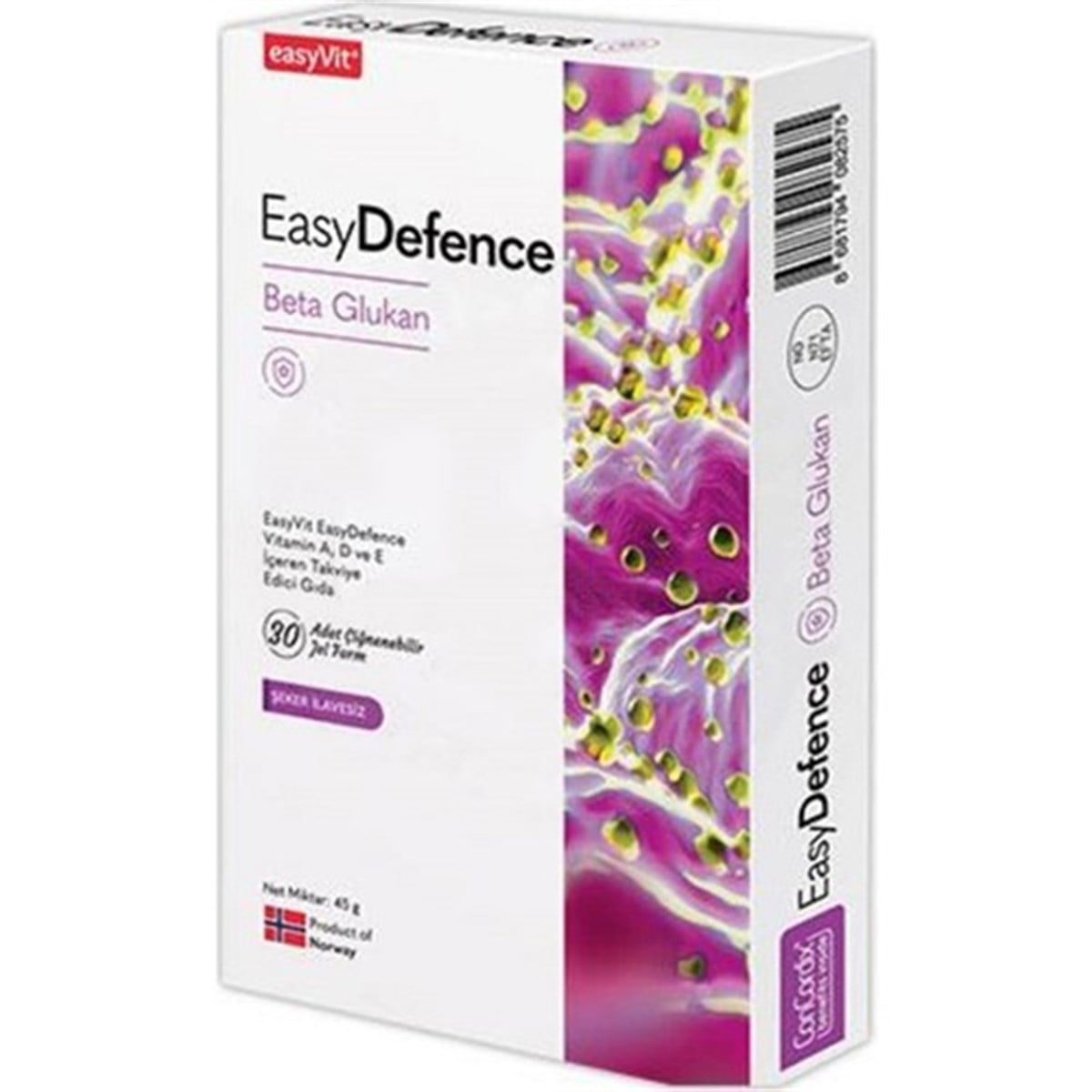 EasyDefence Yetişkin Beta Glukan 30 Adet Çiğnenebilir Jel FormBağışıklık GüçlendiriciEasyVitEasyDefence Yetişkin Beta Glukan 30 Adet Çiğnenebilir Jel Form - ozekpharma.comEasyDefence Yetişkin Beta Glukan 30 Adet Çiğnenebilir Jel Form