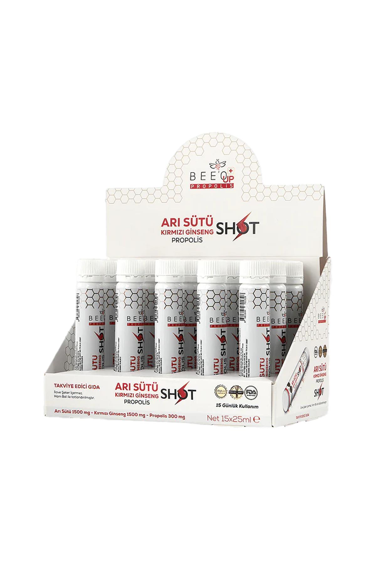 Bee'o Up Propolis Arı Sütü Kırmızı Ginseng Shot 15 x 25 ml