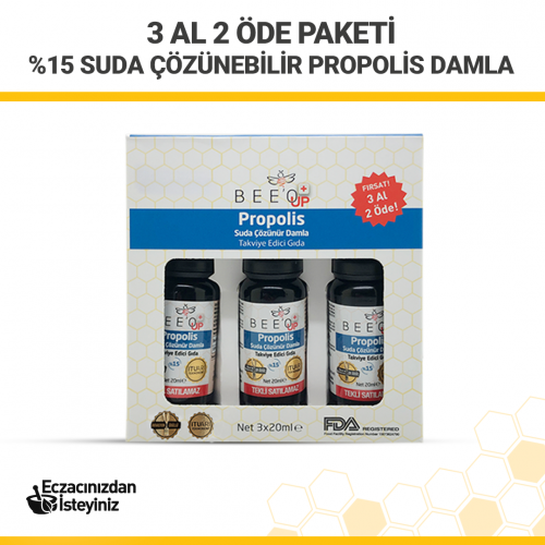 Bee'o Up Propolis Suda Çözünebilir Damla %15 20 ml - 3 Al 2 Öde