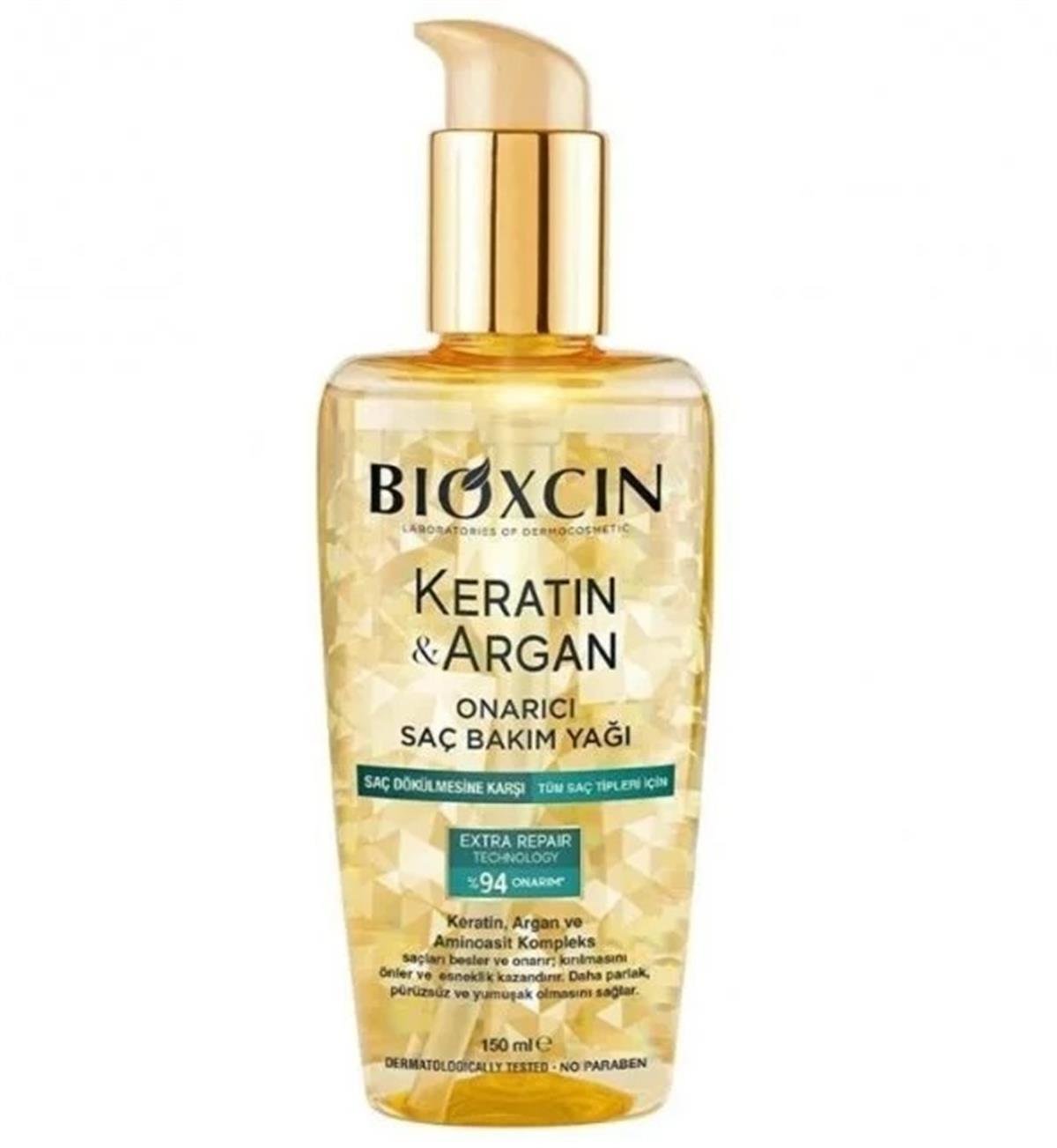 Bioxcin Keratin & Argan Onarıcı Saç Bakım Yağı 150 ml