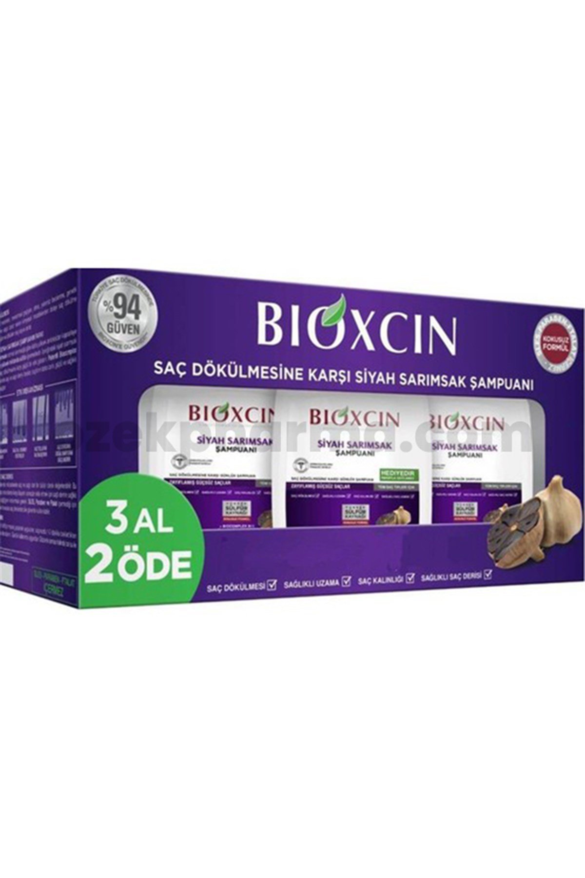 Bioxcin Siyah Sarımsaklı Şampuan 3 Al 2 Öde 3x300mlDökülme KarşıtıBIOXCINBioxcin Siyah Sarımsaklı Şampuan 3 Al 2 Öde | ozekpharma.comBioxcin Siyah Sarımsaklı Şampuan 3 Al 2 Öde 3x300ml
