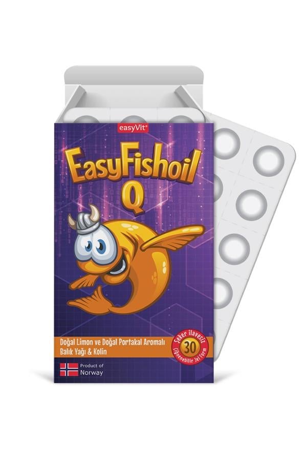 EasyFishoil Q 30 Çiğneme Tableti