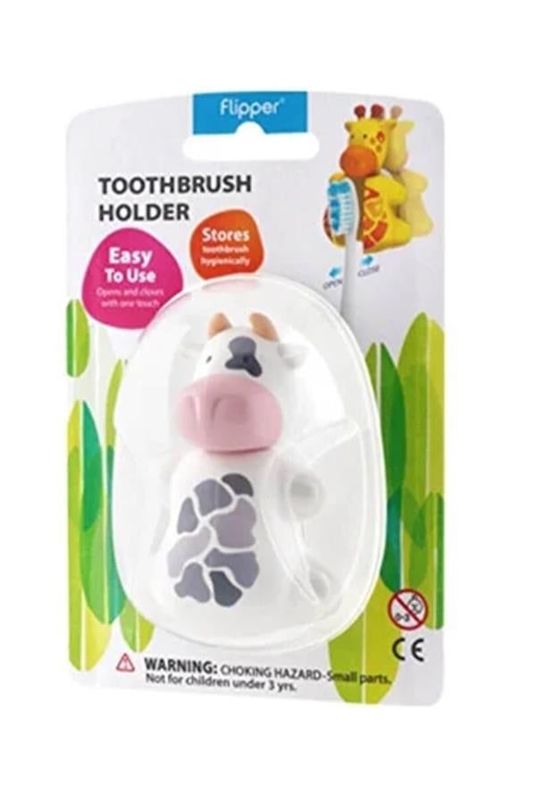 Flipper Hijyenik Diş Fırçası Kabı İnek