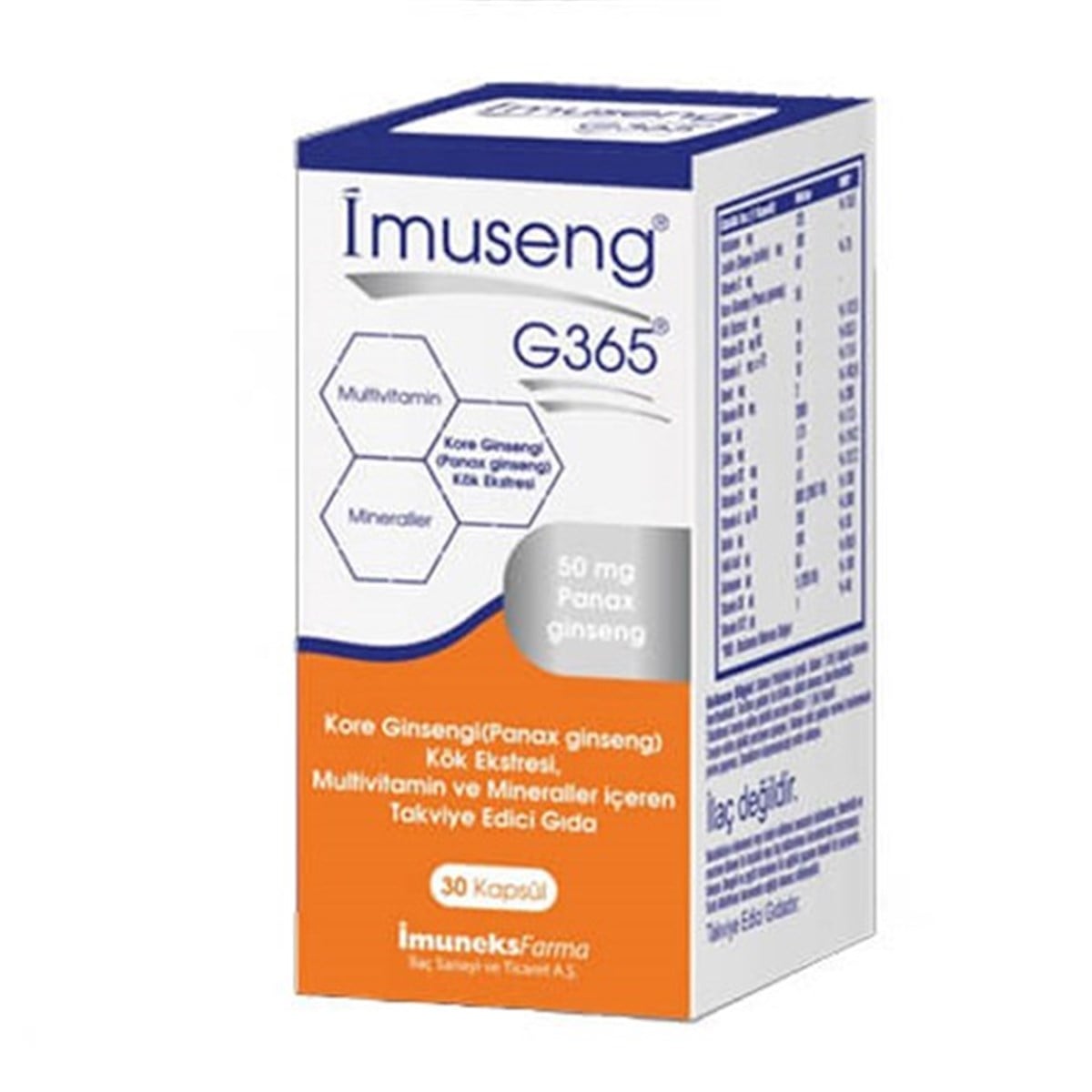 İmuseng G365 30 Kapsül