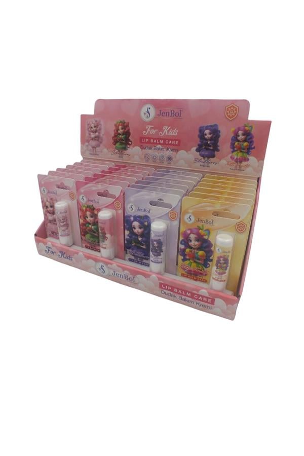 Jenbol Lip Balm Care For Kids 24'lü Stand