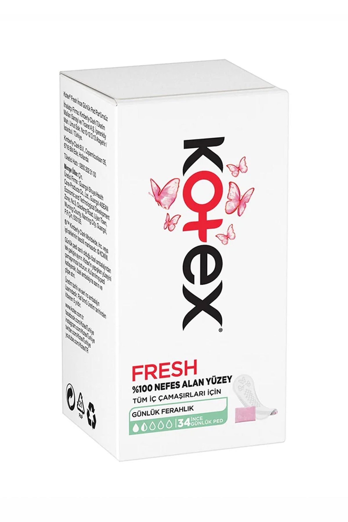 Kotex Günlük Ped Parfümsüz 34 Lü