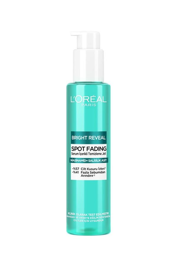 L'Oreal Paris Bright Reveal Cilt Kusuru İzi Karşıtı, Serum İçerikli Temizleme Jeli Niasinamid+Salisilik Asit 150ml