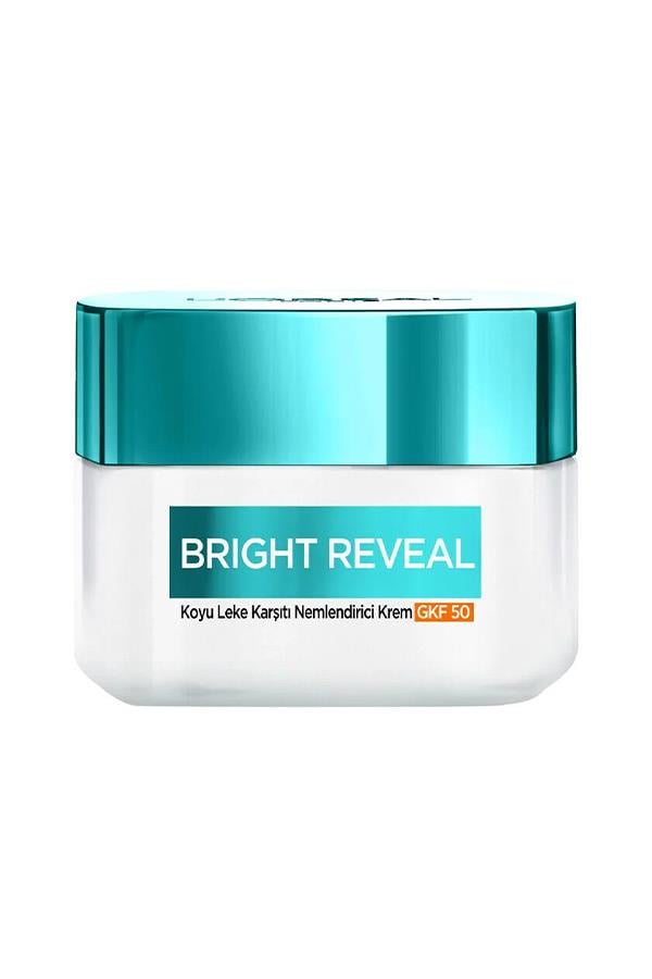 L'Oreal Paris Bright Reveal Koyu Leke Karşıtı, Cilt Tonu Eşitleyici Spf50 Nemlendirici Krem Niasinamid 50ml