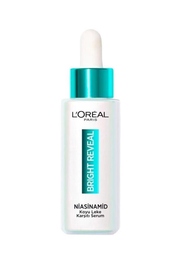 L'Oreal Paris Bright Reveal Sivilce, Güneş, Yaşlanma Lekelerinde Etkili Koyu Leke Karşıtı Serum 10%Niasinamid 30ml