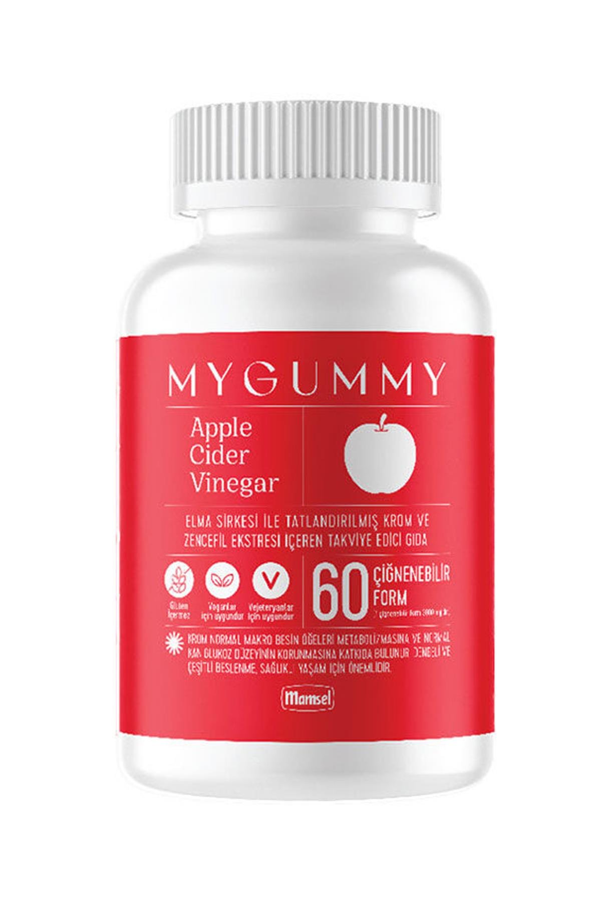 MAMSEL Mygummy Apple Cider Vinegar 60 Çiğnenebilir Form