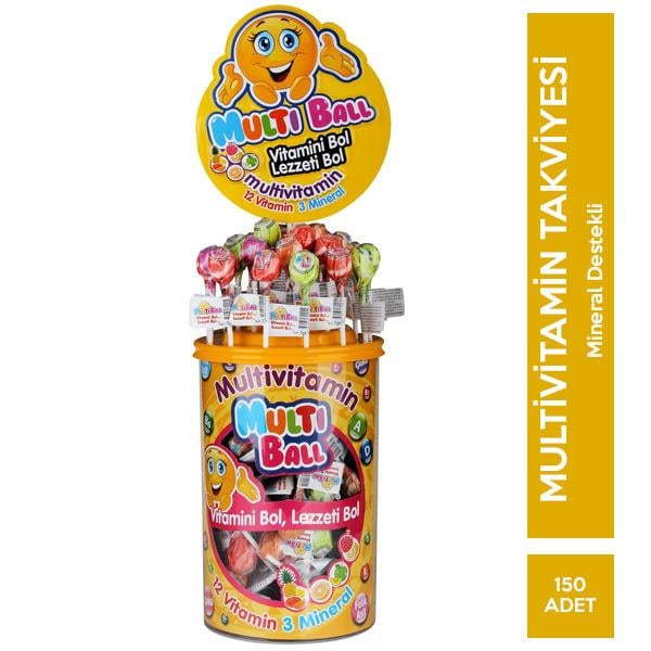 Multiball Lolipop Multivitamin 150'li