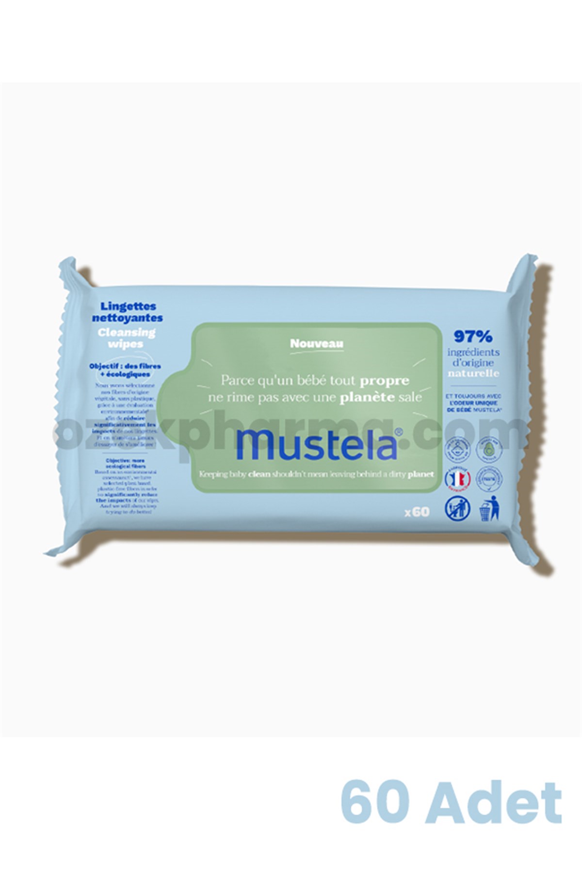 Mustela Eco Cleansing Wipes 60 Adet