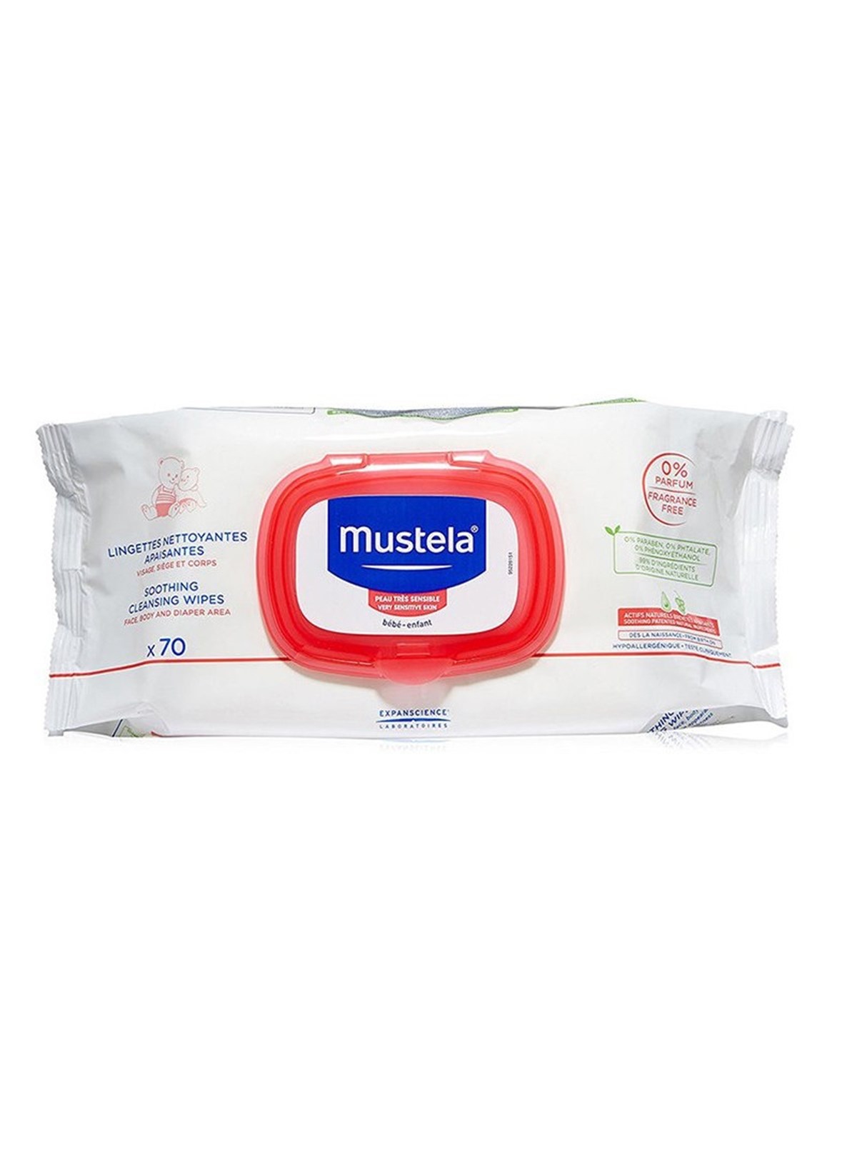 Mustela Soothing Cleansing Wipes Hassas Ciltler için Islak Mendil 70'li
