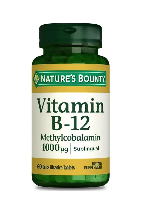 Nature's Bounty B-12 1000 mcg 60 Dilaltı Tableti