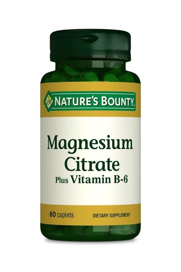 Nature's Bounty Magnesium Citrate Plus Vitamin B-6 60 Tablet