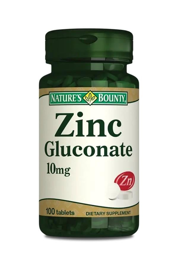 Nature's Bounty Zinc Gluconate 10 mg 100 Tablet