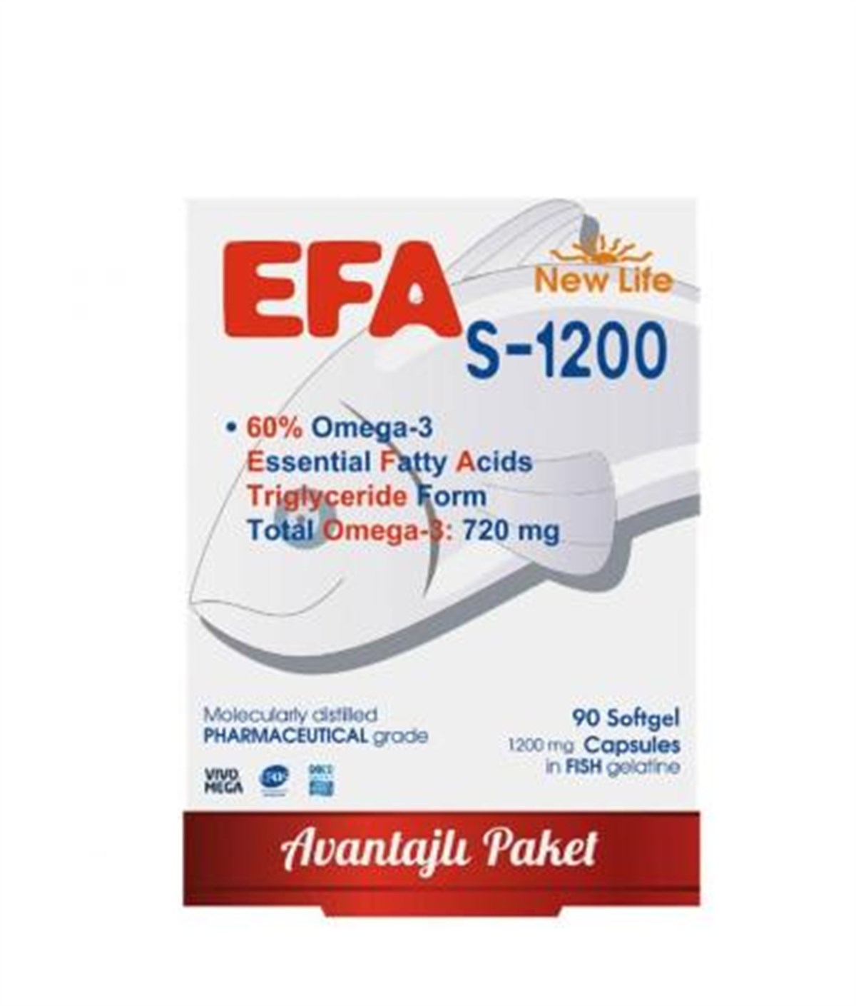 New Life EFA S-1200 mg 90 Kapsül