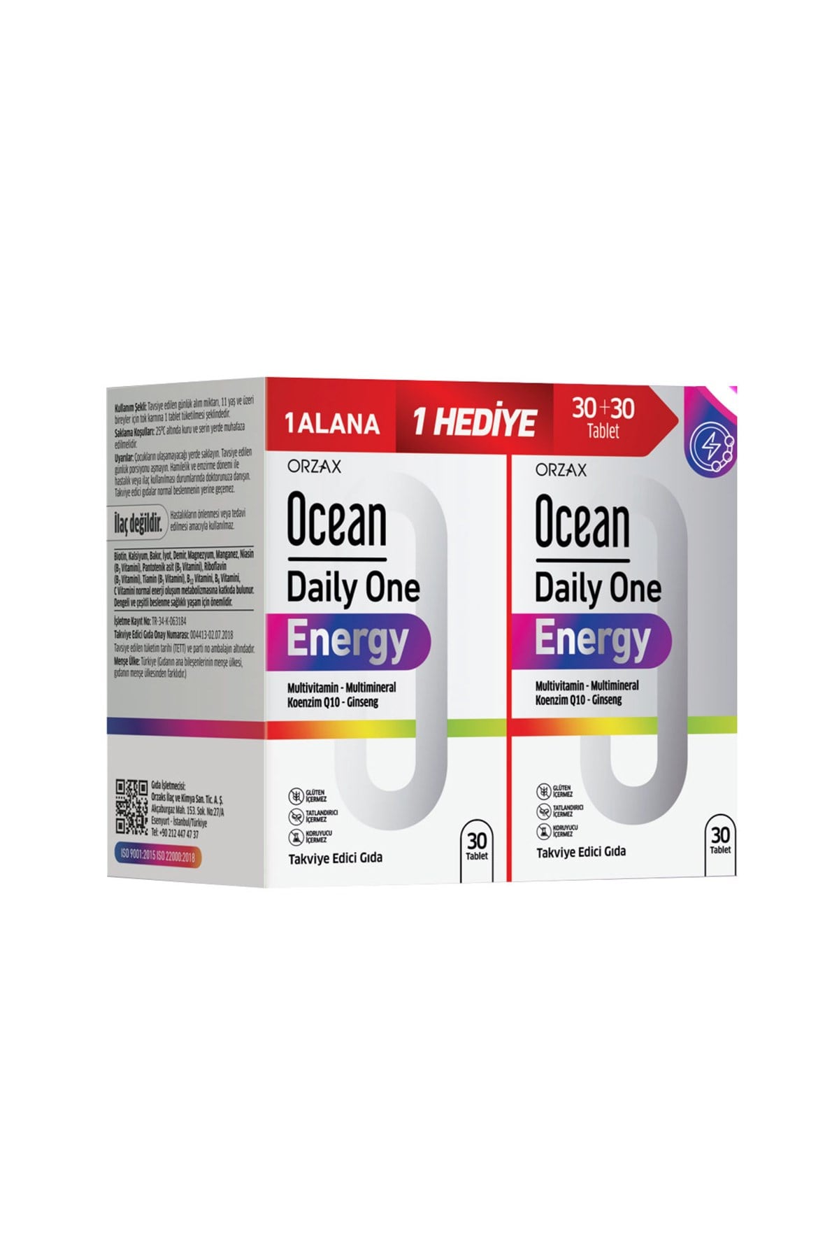 Ocean Daily One Energy 30+30 Tablet - 1 Alana 1 Hediye