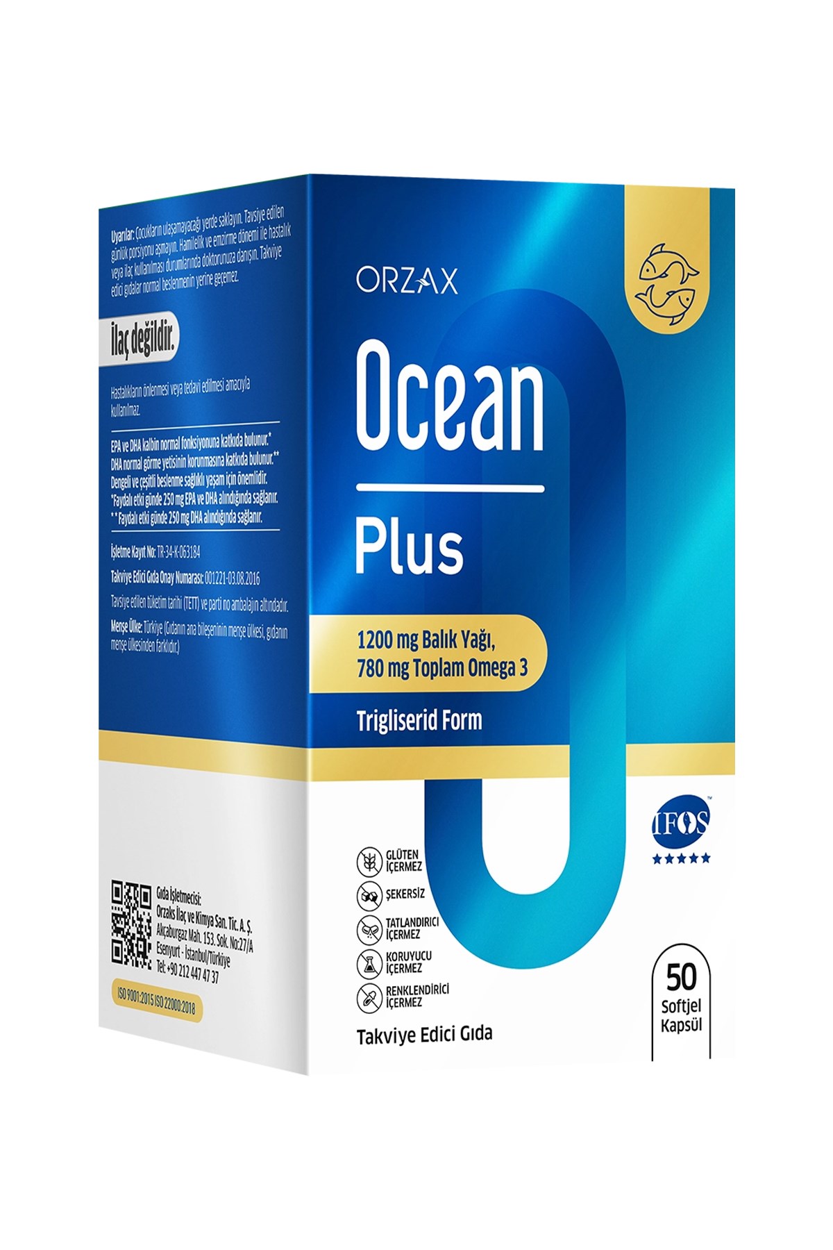 Ocean Plus 1200 mg 50 Softjel Kapsül